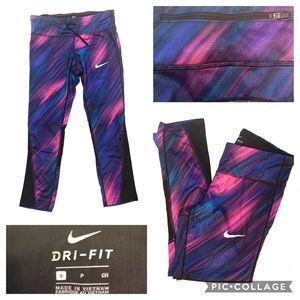 Nike Dri Fit Running Tights, size S, multicolor